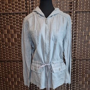 Saint Tropez West Gray Utility Jacket with Hood